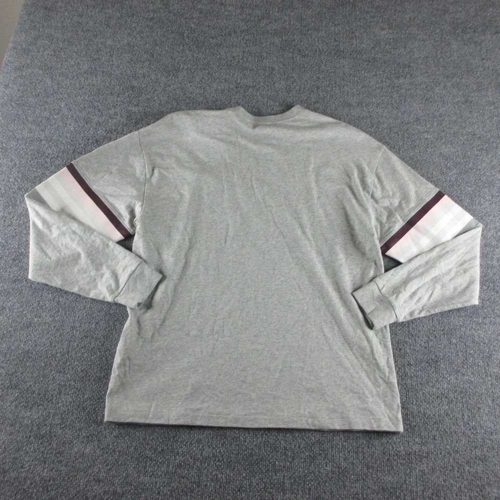 Polo Ralph Lauren Shirt Mens M Gray Long Sleeve Script Logo Graphic Tee Casual
